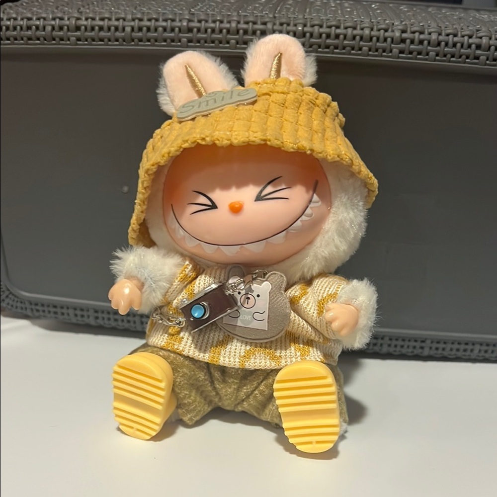 Cute Yellow and White Bunny Doll